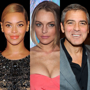 Lindsay Lohan, George Clooney, Beyonce Lindsay Lohan, George Clooney, Beyonce
